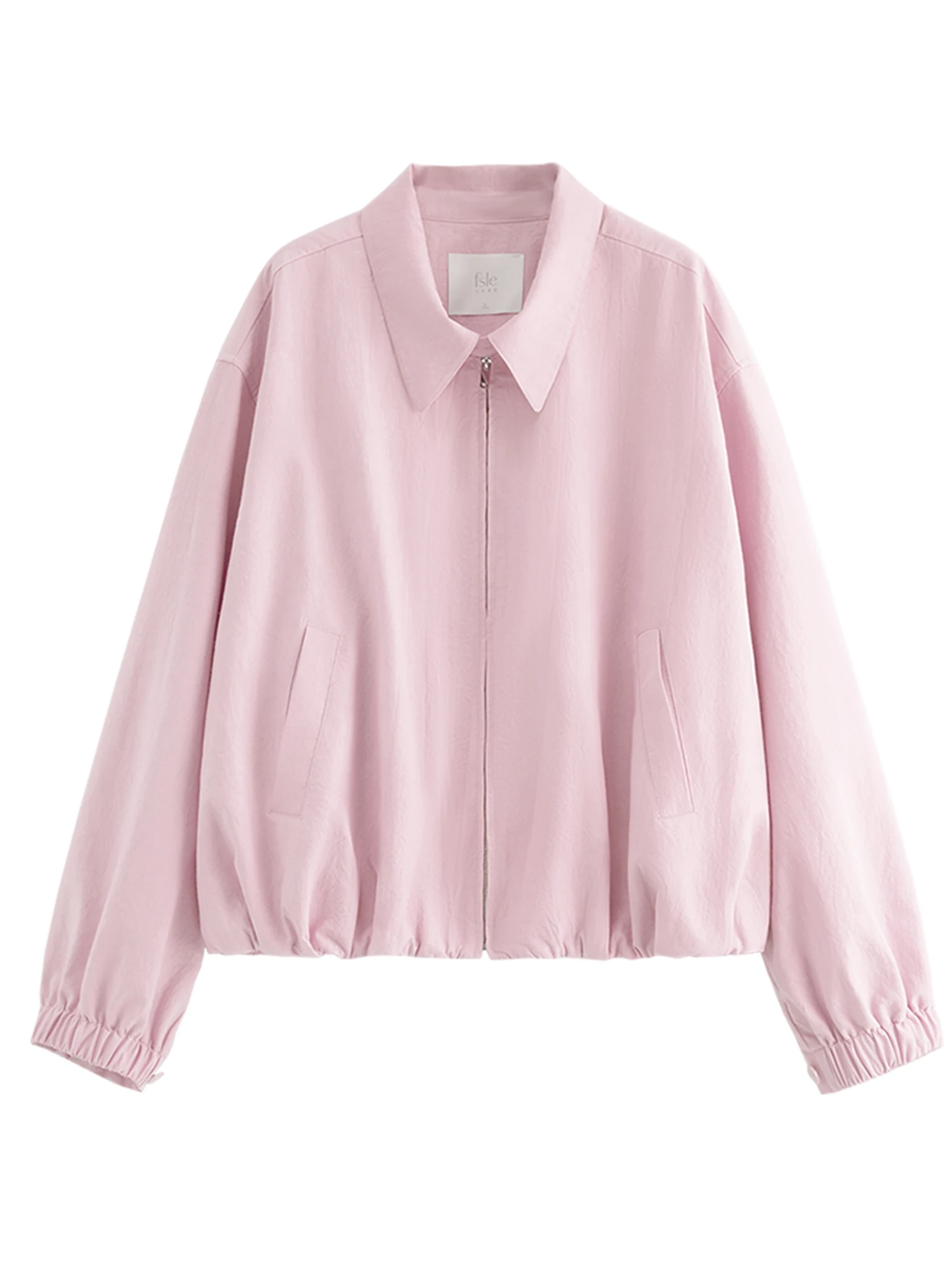 FSLE 2025 New French Barn-Style Raw Glamour Short Jacket Women's Spring Autumn New Arrival Loose Fit Oversize Workwear Coat
