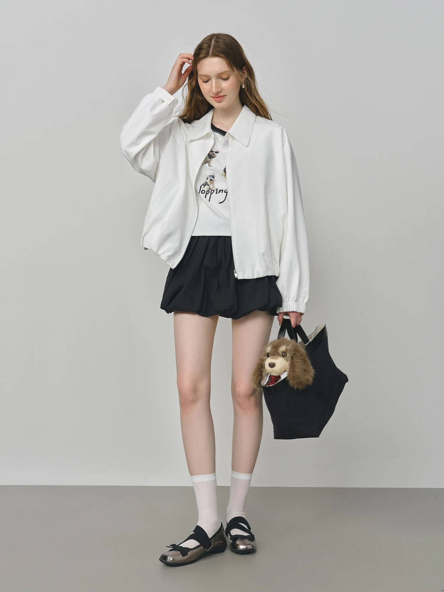 FSLE 2025 New French Barn-Style Raw Glamour Short Jacket Women's Spring Autumn New Arrival Loose Fit Oversize Workwear Coat