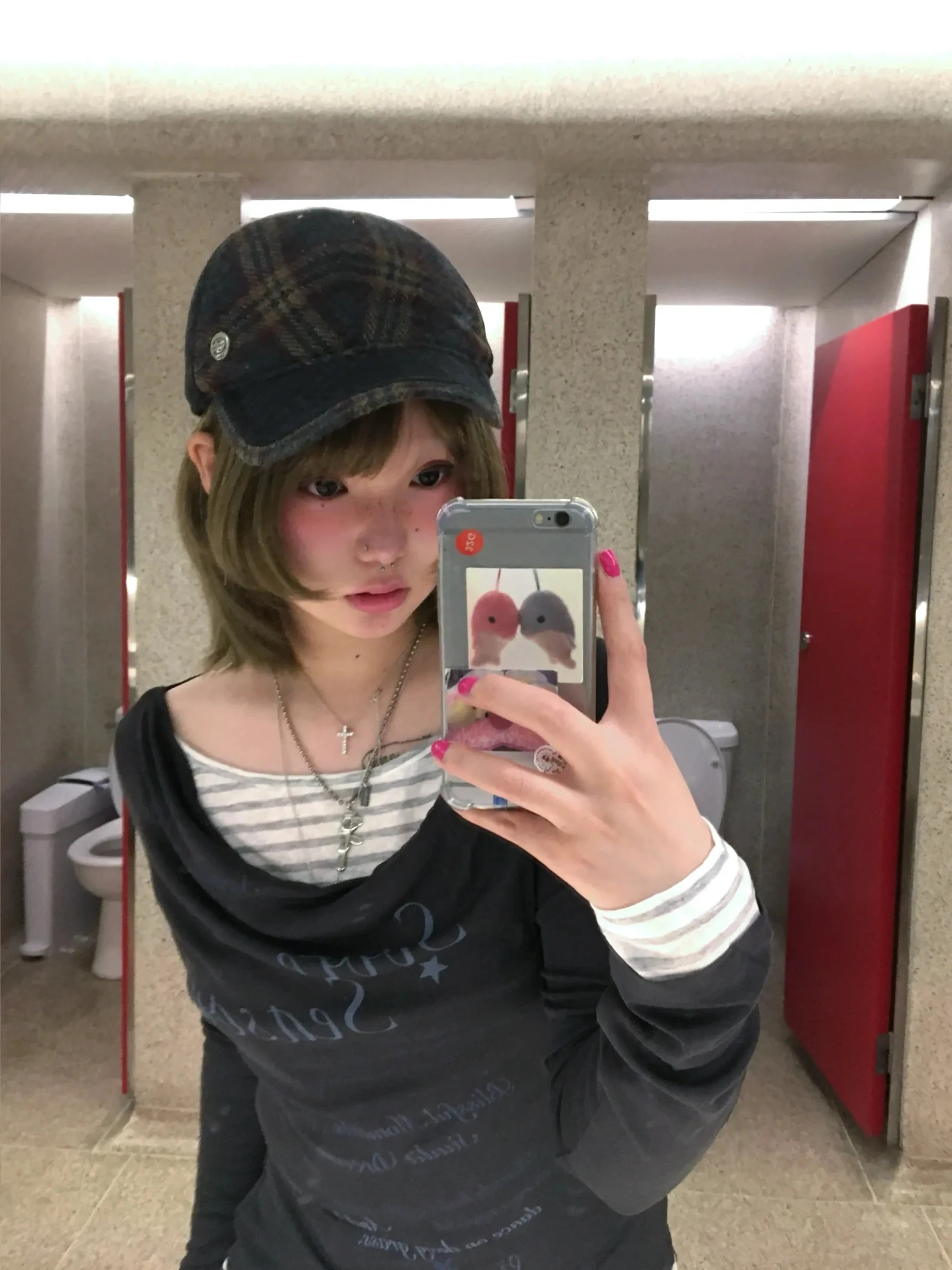 Karrram Japanese Y2k Fake Two-piece Tops 2000s Style Letter Print Long Sleeve T-shirt Vintage Harajuku Patchwork Tops Korean 90s