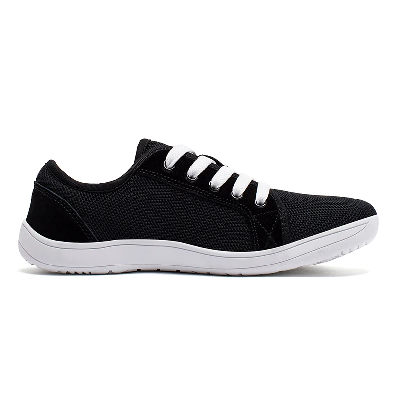 HOBIBEAR Wide Toe Barefoot Shoes Womens Mens Outdoor Lace Up Running Sneaker Zero Drop Comfortable Casual Shoes