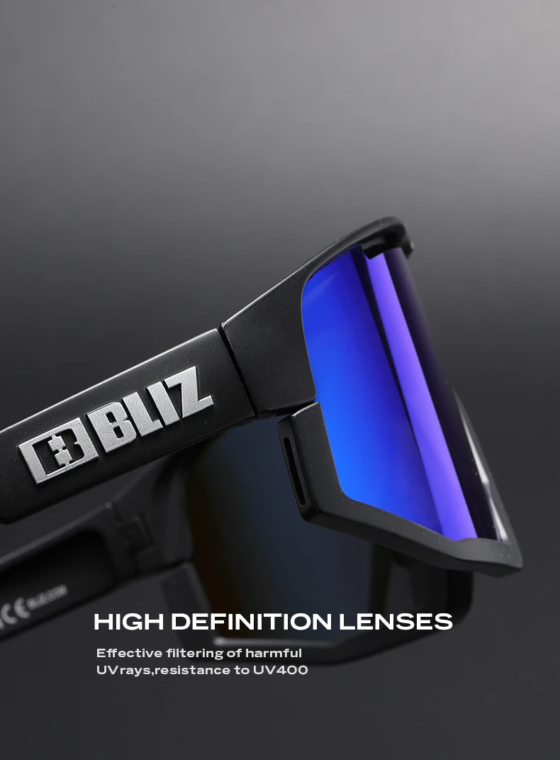 B BLIZ Fusion UV400 Cycling Goggles Windproof Mountain Bike Sunglasses Men and Women Skiing Hiking Riding Glasses 3 Lenses Set