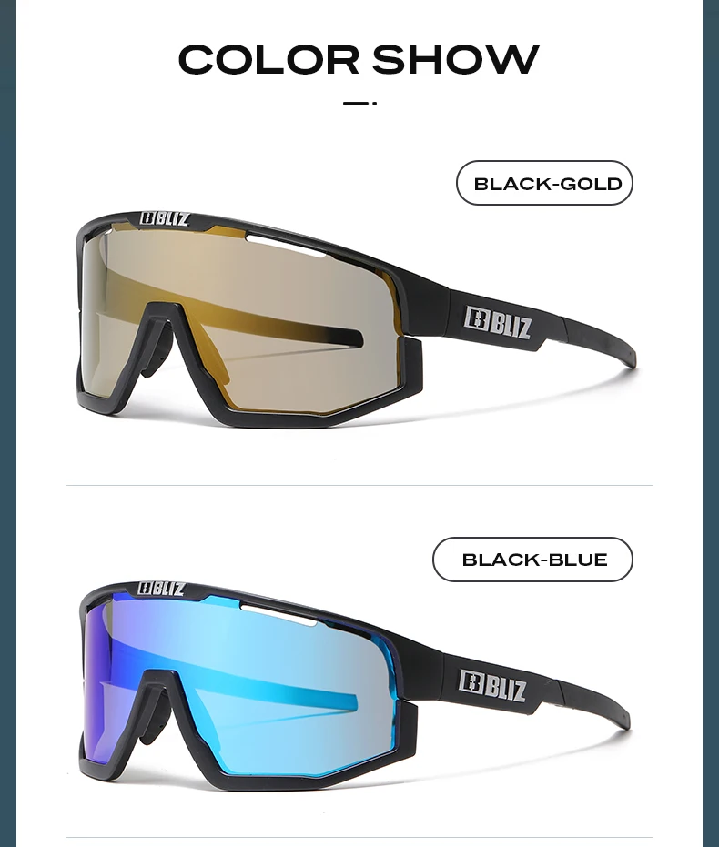B BLIZ Fusion UV400 Cycling Goggles Windproof Mountain Bike Sunglasses Men and Women Skiing Hiking Riding Glasses 3 Lenses Set