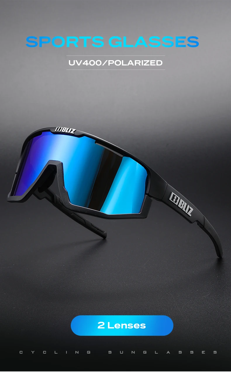 B BLIZ Fusion UV400 Cycling Goggles Windproof Mountain Bike Sunglasses Men and Women Skiing Hiking Riding Glasses 3 Lenses Set