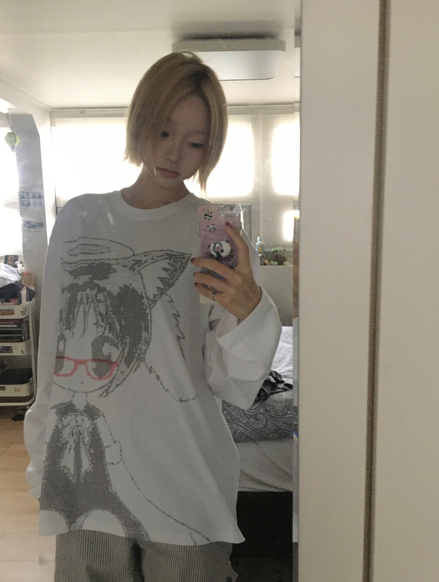 Karrram Japanese Y2k Anime Print T-shirt 2000s Korean Style Long Sleeve T Shirt Vintage Harajuku Cutecore White Tops Kawaii 00s