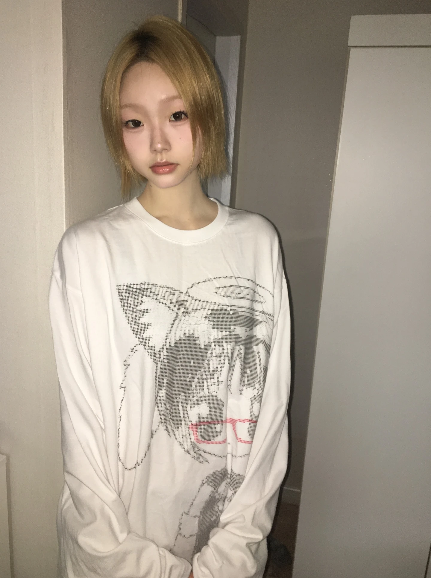 Karrram Japanese Y2k Anime Print T-shirt 2000s Korean Style Long Sleeve T Shirt Vintage Harajuku Cutecore White Tops Kawaii 00s