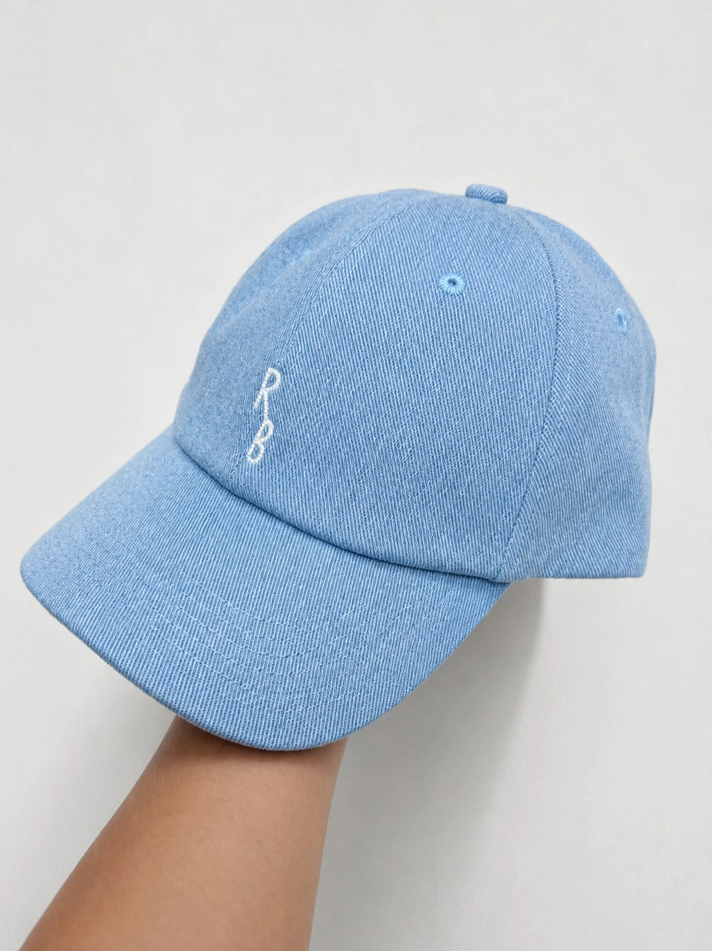 Top quality Embroidered Letter Washed Denim Baseball Cap With Adjustable Velcro Closure Unisex Casual Hat for Four Seasons
