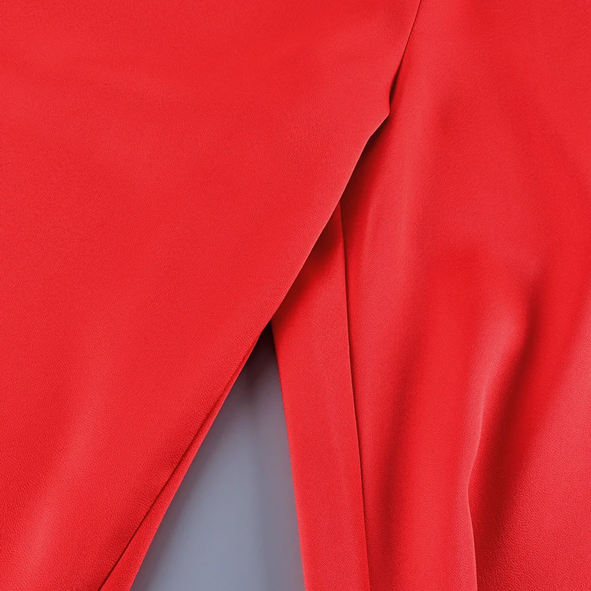 Linad Casual Red Satin Drawstring Trousers Summer Street Chic Loose Long Pants For Woman 2026 Office Low Waist Wide Leg Pants