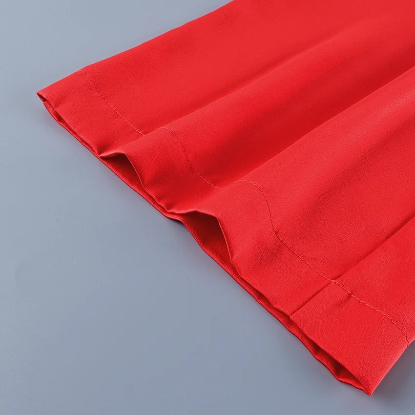 Linad Casual Red Satin Drawstring Trousers Summer Street Chic Loose Long Pants For Woman 2026 Office Low Waist Wide Leg Pants