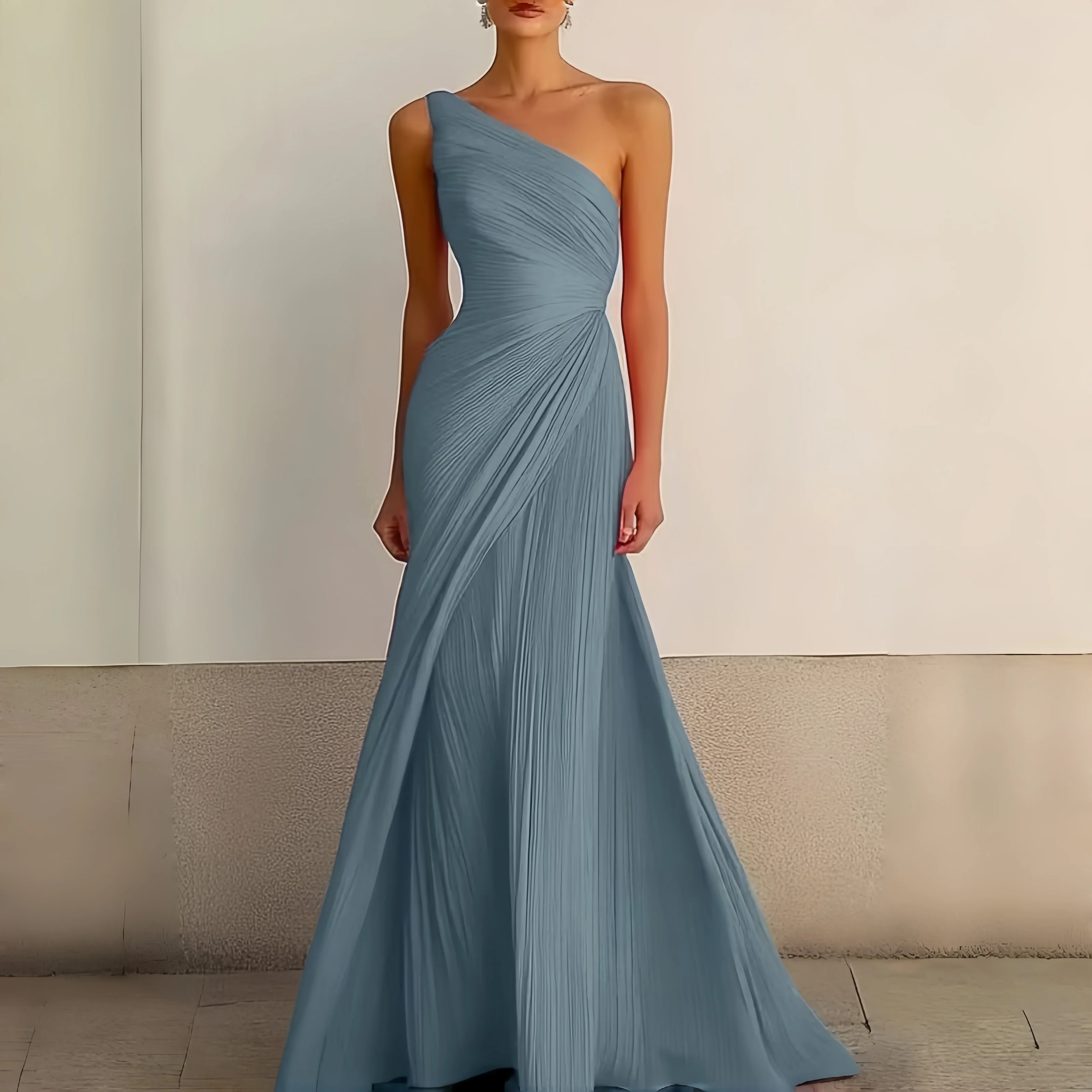 Formal Elegant Party Prom Dresses Women Evening Dresses Sexy One Shoulder Customized платье на выпускной