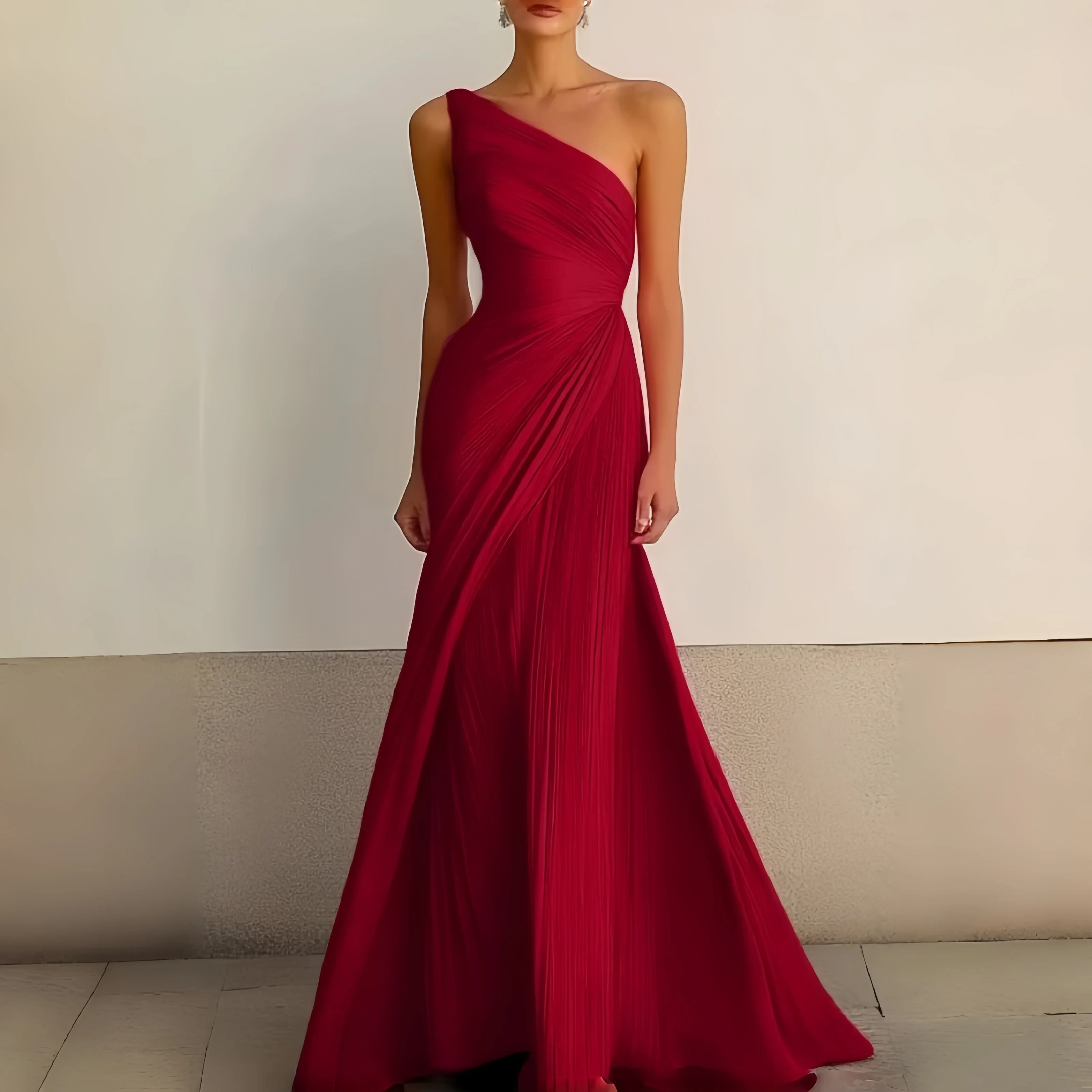 Formal Elegant Party Prom Dresses Women Evening Dresses Sexy One Shoulder Customized платье на выпускной