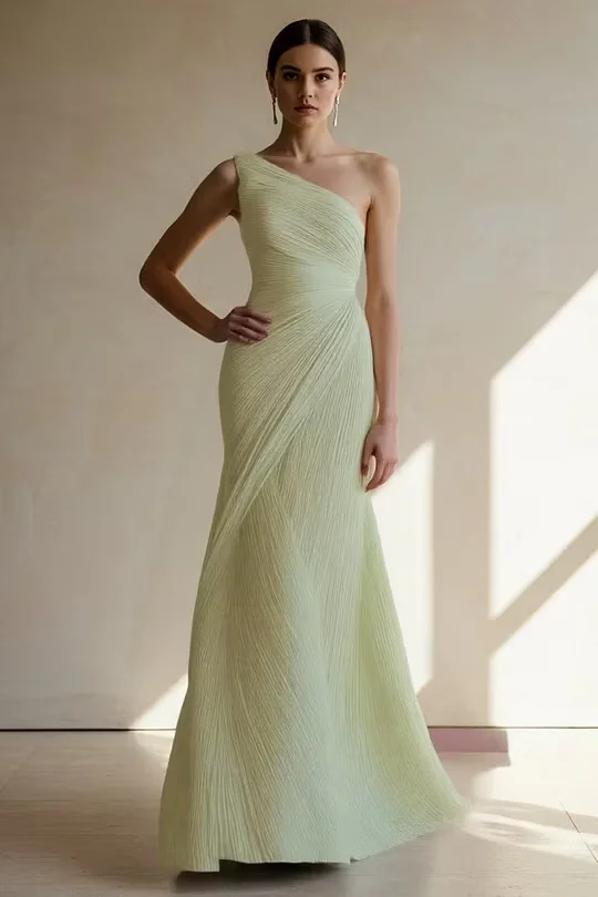 Formal Elegant Party Prom Dresses Women Evening Dresses Sexy One Shoulder Customized платье на выпускной