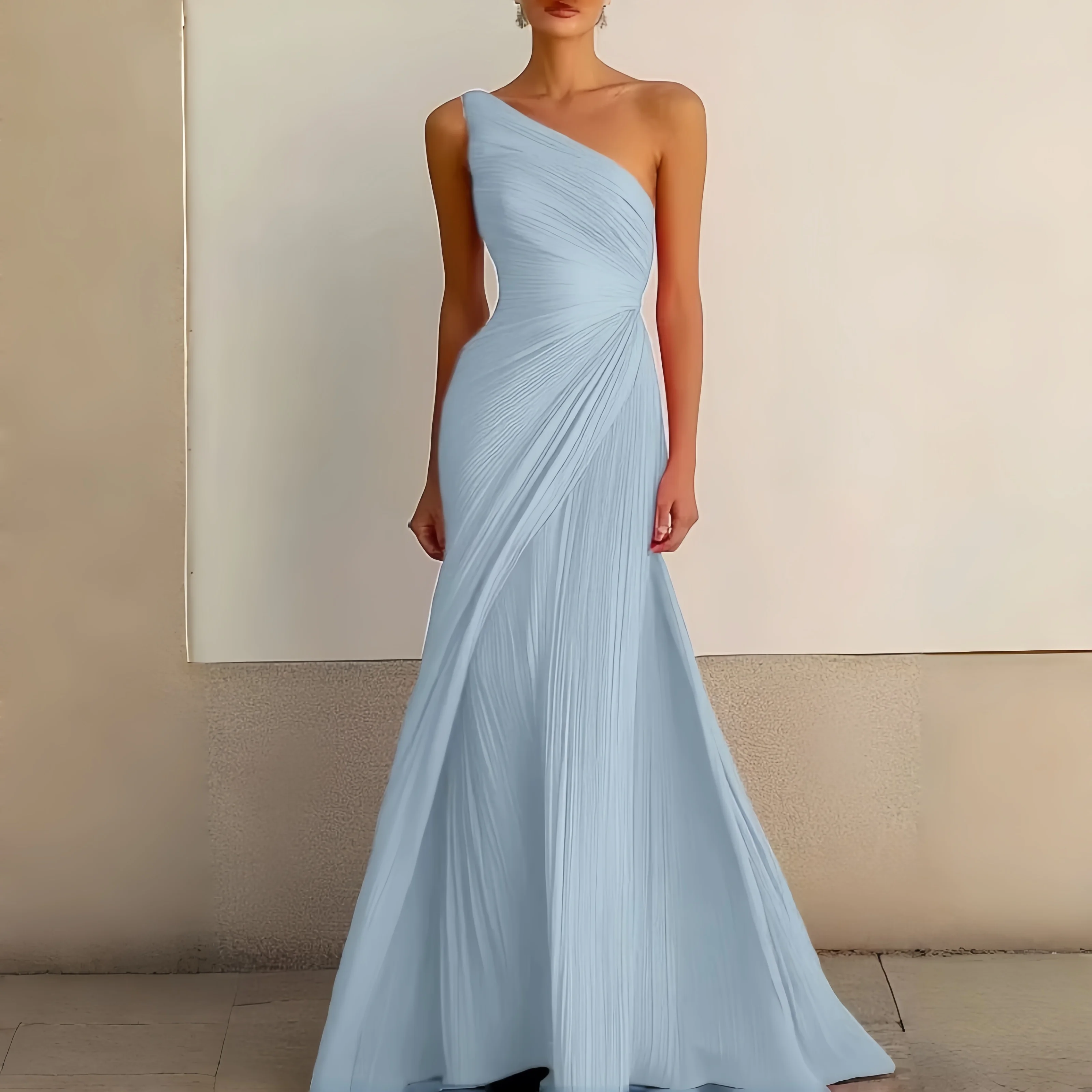 Formal Elegant Party Prom Dresses Women Evening Dresses Sexy One Shoulder Customized платье на выпускной