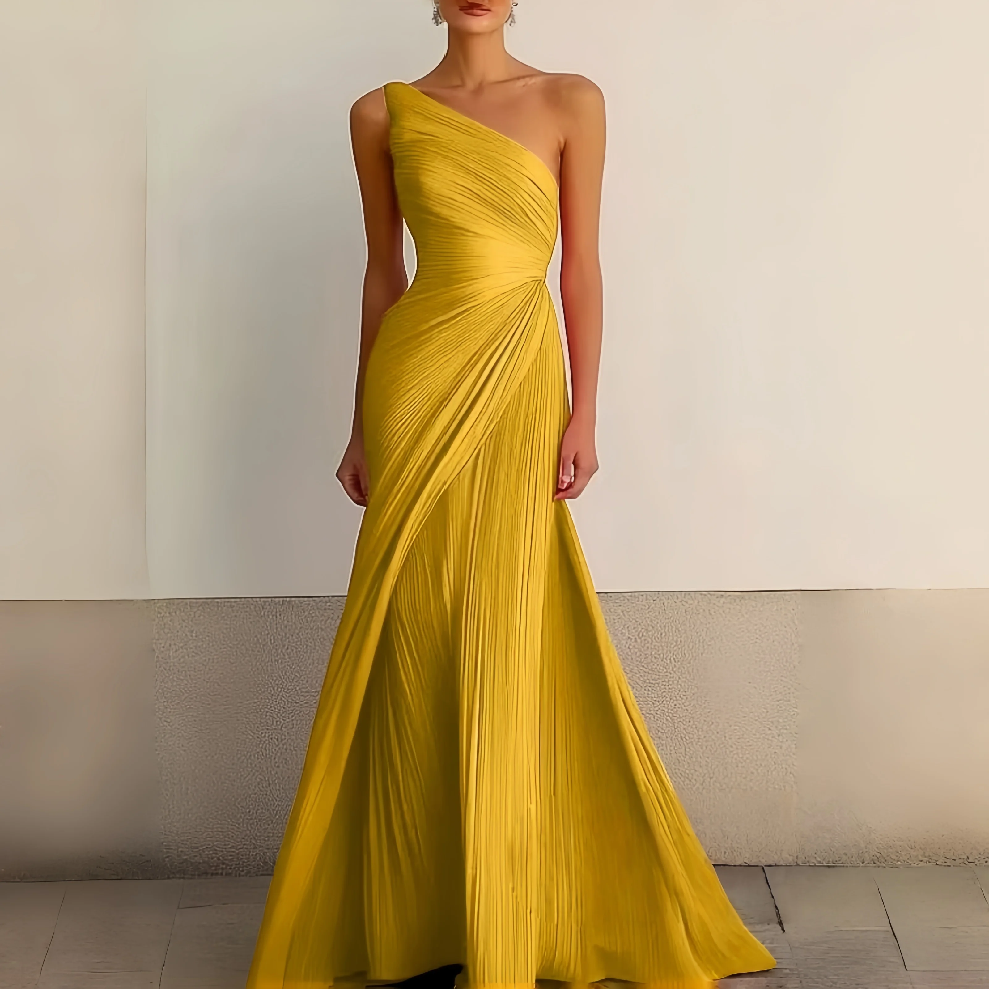 Formal Elegant Party Prom Dresses Women Evening Dresses Sexy One Shoulder Customized платье на выпускной