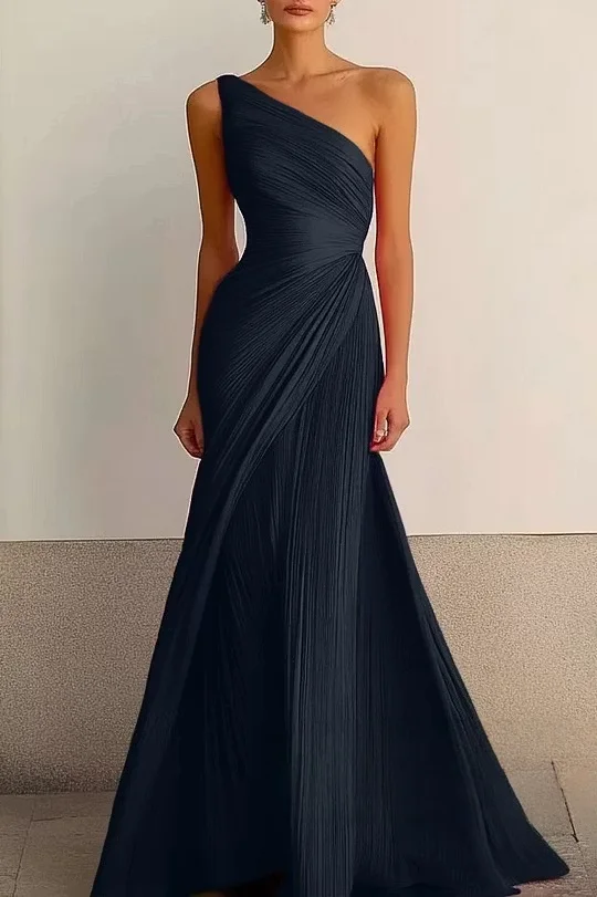 Formal Elegant Party Prom Dresses Women Evening Dresses Sexy One Shoulder Customized платье на выпускной