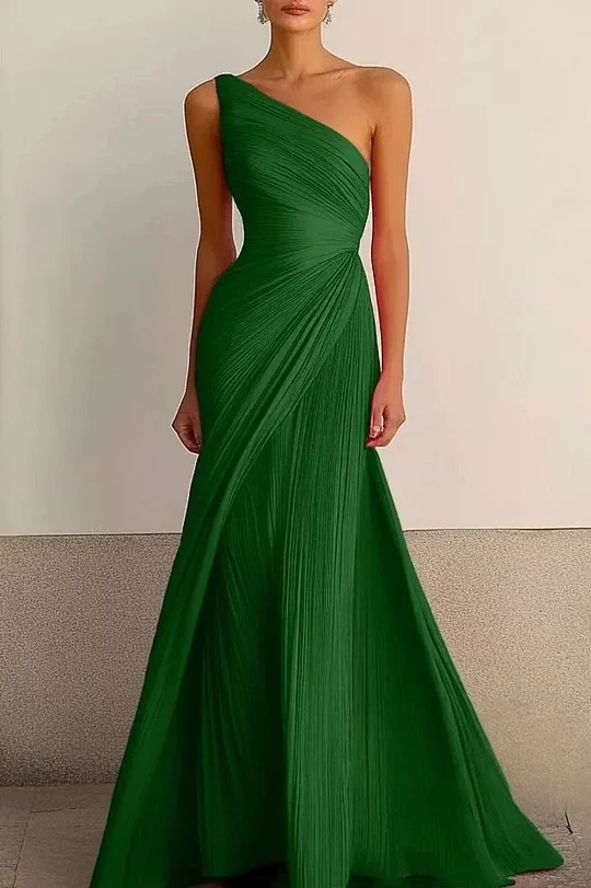 Formal Elegant Party Prom Dresses Women Evening Dresses Sexy One Shoulder Customized платье на выпускной