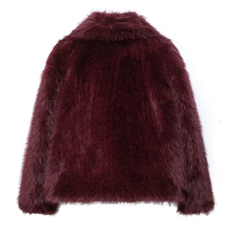 MUJER Faux Fur Hairy Coat Woman Warm Winter Fluffy Coat Women New Plush Jackets for Women Outerwears Luxury Women's Teddy Coats