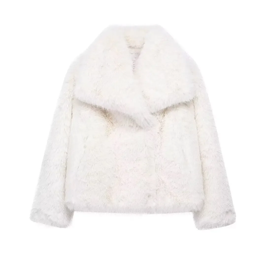 MUJER Faux Fur Hairy Coat Woman Warm Winter Fluffy Coat Women New Plush Jackets for Women Outerwears Luxury Women's Teddy Coats