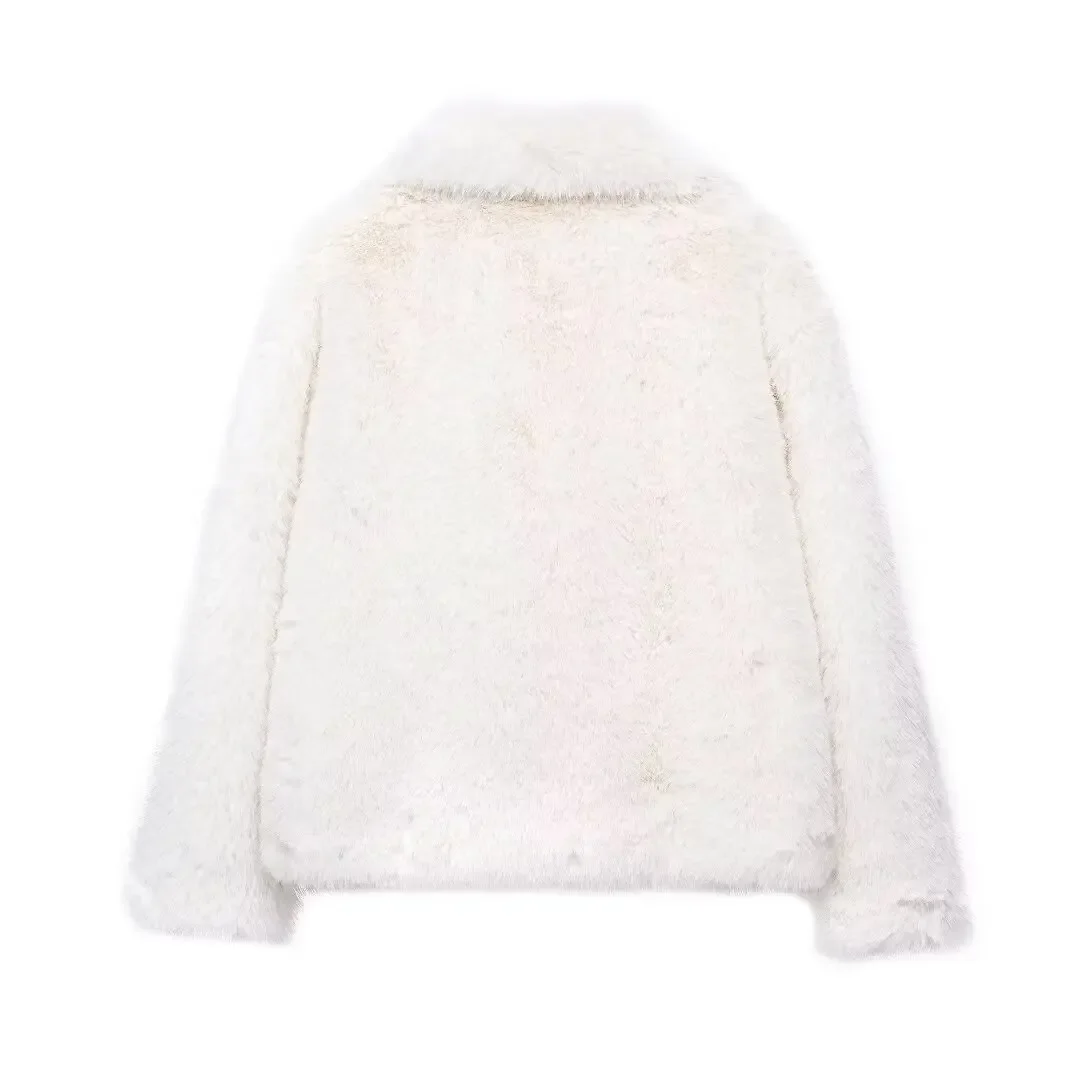 MUJER Faux Fur Hairy Coat Woman Warm Winter Fluffy Coat Women New Plush Jackets for Women Outerwears Luxury Women's Teddy Coats