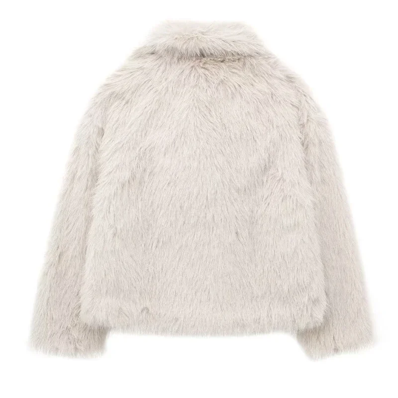 MUJER Faux Fur Hairy Coat Woman Warm Winter Fluffy Coat Women New Plush Jackets for Women Outerwears Luxury Women's Teddy Coats