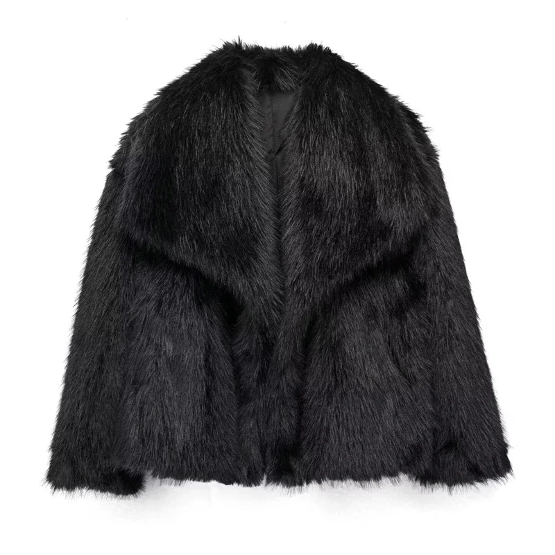 MUJER Faux Fur Hairy Coat Woman Warm Winter Fluffy Coat Women New Plush Jackets for Women Outerwears Luxury Women's Teddy Coats
