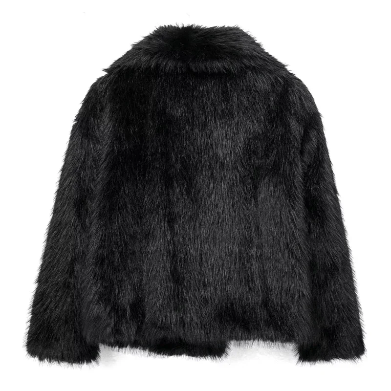 MUJER Faux Fur Hairy Coat Woman Warm Winter Fluffy Coat Women New Plush Jackets for Women Outerwears Luxury Women's Teddy Coats
