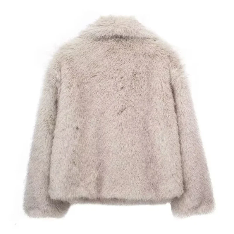 MUJER Faux Fur Hairy Coat Woman Warm Winter Fluffy Coat Women New Plush Jackets for Women Outerwears Luxury Women's Teddy Coats