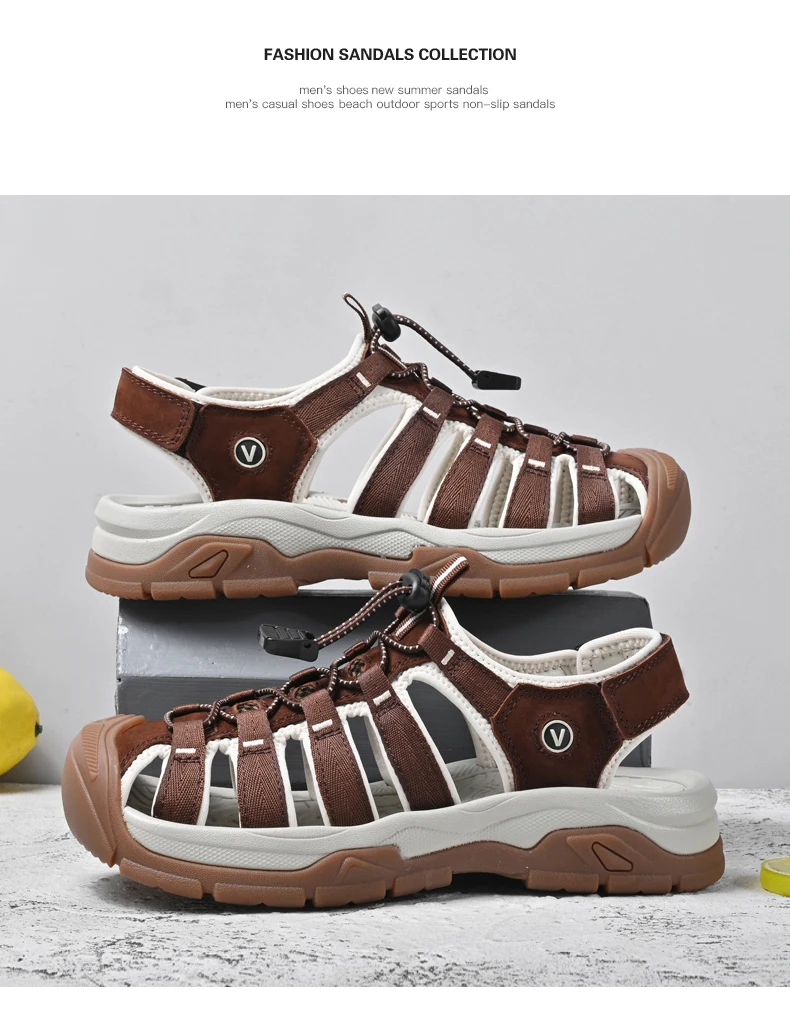 Summer Genuine Leather Women's Sandals Comfortable Sandals 2026 New Designer Sneakers Lightweight Outdoor Women Beach Sandals