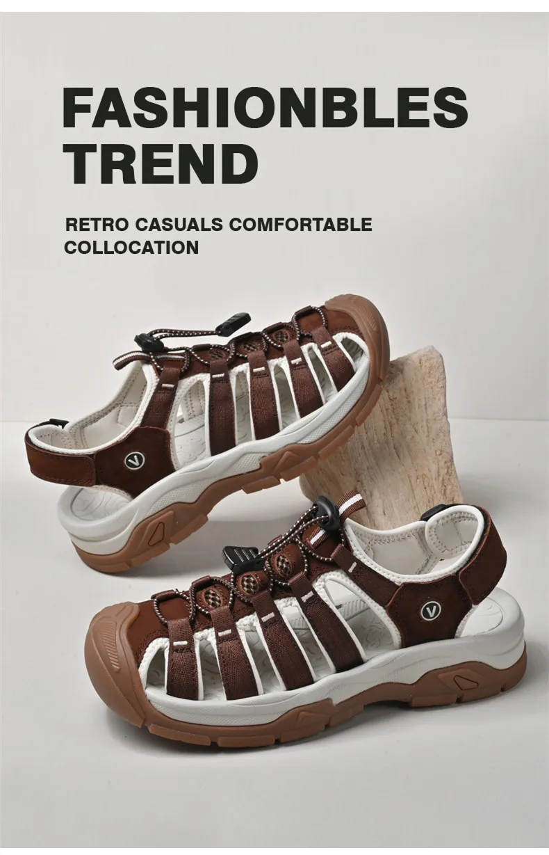 Summer Genuine Leather Women's Sandals Comfortable Sandals 2026 New Designer Sneakers Lightweight Outdoor Women Beach Sandals