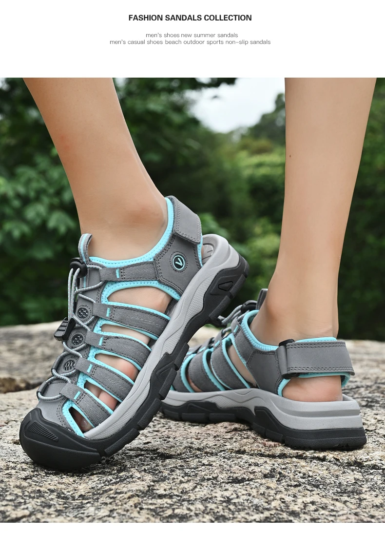 Summer Genuine Leather Women's Sandals Comfortable Sandals 2026 New Designer Sneakers Lightweight Outdoor Women Beach Sandals