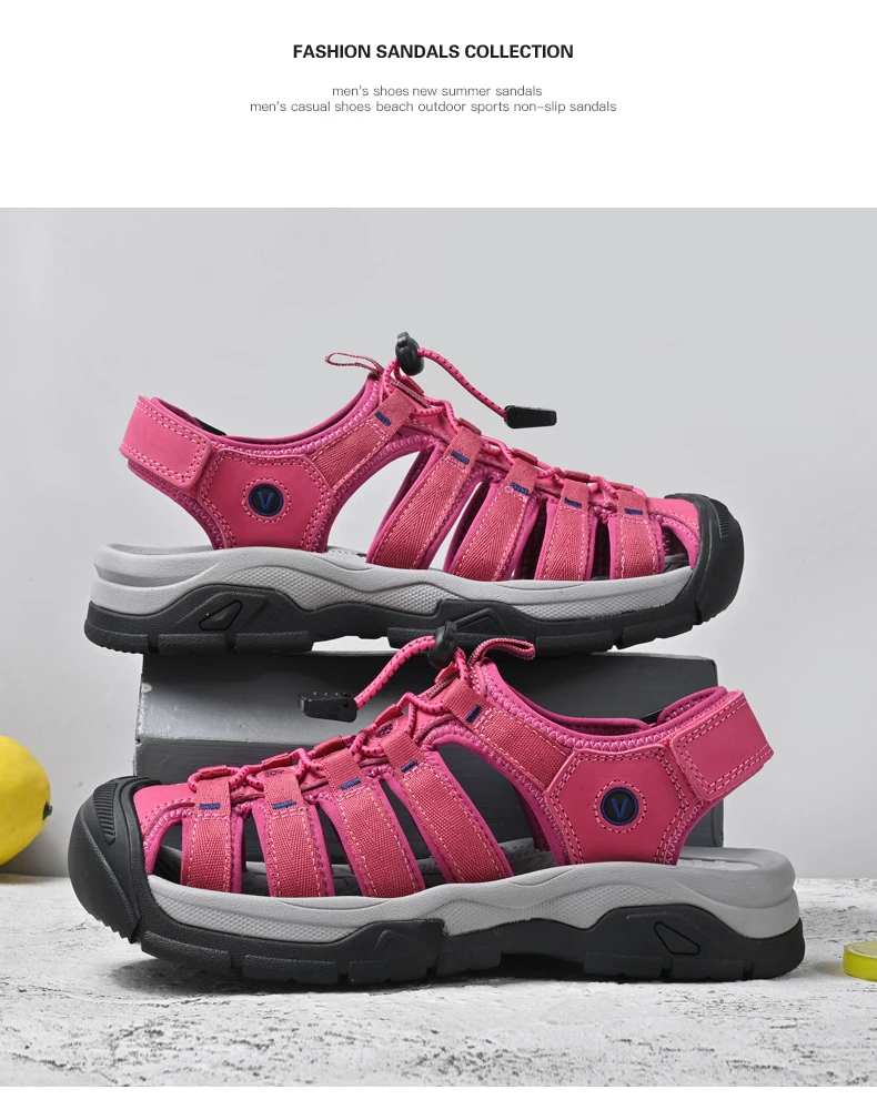Summer Genuine Leather Women's Sandals Comfortable Sandals 2026 New Designer Sneakers Lightweight Outdoor Women Beach Sandals