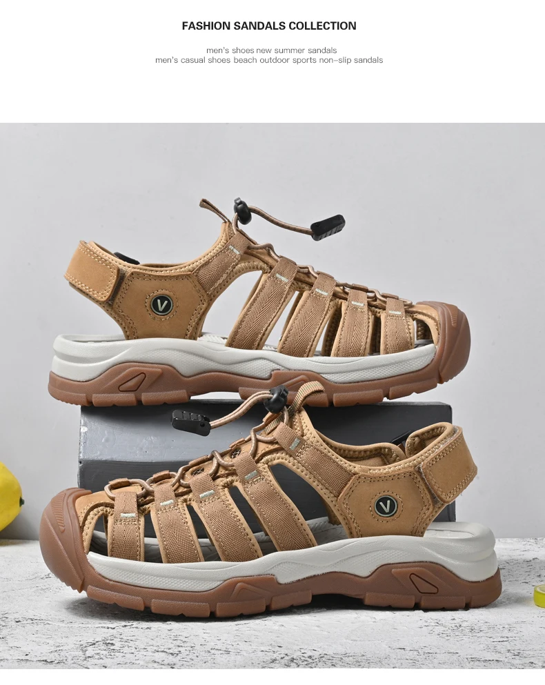 Summer Genuine Leather Women's Sandals Comfortable Sandals 2026 New Designer Sneakers Lightweight Outdoor Women Beach Sandals