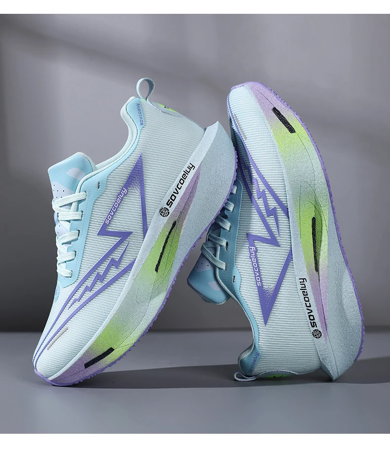 Running Shoes Carbon Board Air Cushion Marathon Men Sports Breathable Lightweight Women's Comfortable Athletic Nonskid Sneakers