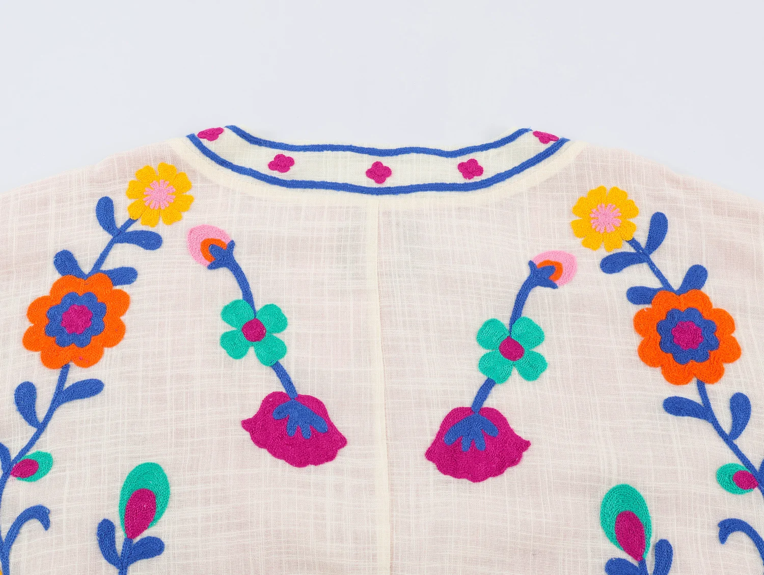 KONDALA Vintage Flower Embroidery Autumn Women Coat Fashion 2026 Lace-up V-Neck High Street Chic Loose Female Elegant Outwear
