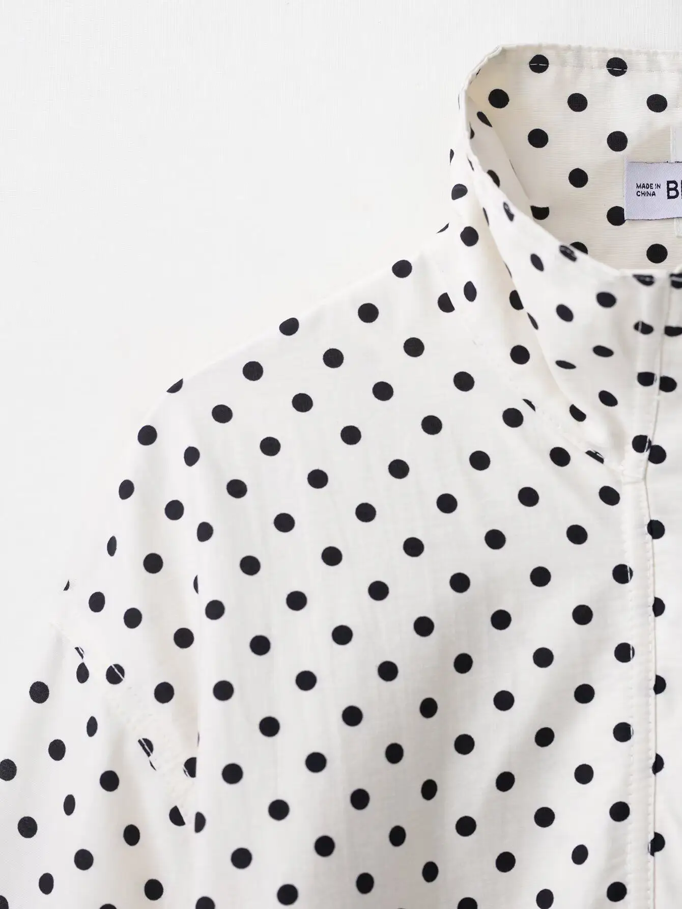 Women's Jackets Spring Autumn Thin Polka Dot Oversized Long Sleeve Outerwear Plus Size Zip Up Crop Coats