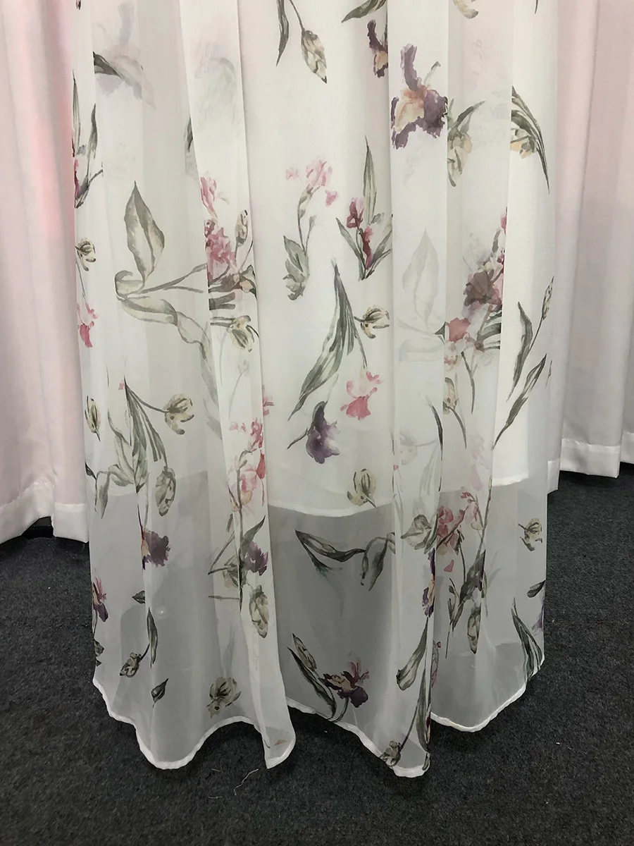 TWOTWINSTYLE Printing Slimming Spliced Bowknot Long Dress for Women High Neck Sleeveless Tunic Patchwork Folds Dresses Female