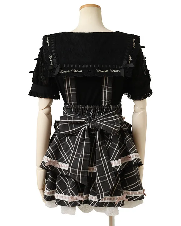Liz Suspender Skirt 2026 Spring New Fashion Plaid Skirts Sweet Japanese Style Girls Heart Buttons Pleated Short Skirt for Women