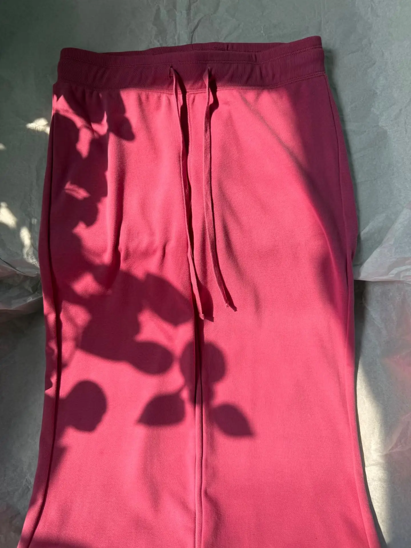 Rose Red Straight Sweatpant Woman Summer Low Waist Drawstring Long Pants Female Solid Casual All-match Cotton Sport Trousers New