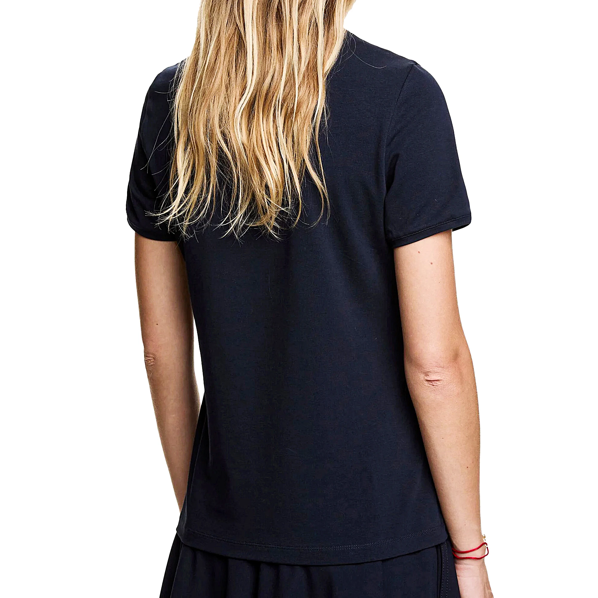 CH Women's Short-Sleeved T-Shirt, with a Round Neckline and Featuring a Red Floral embroidery Design, a Casual Everyday Top