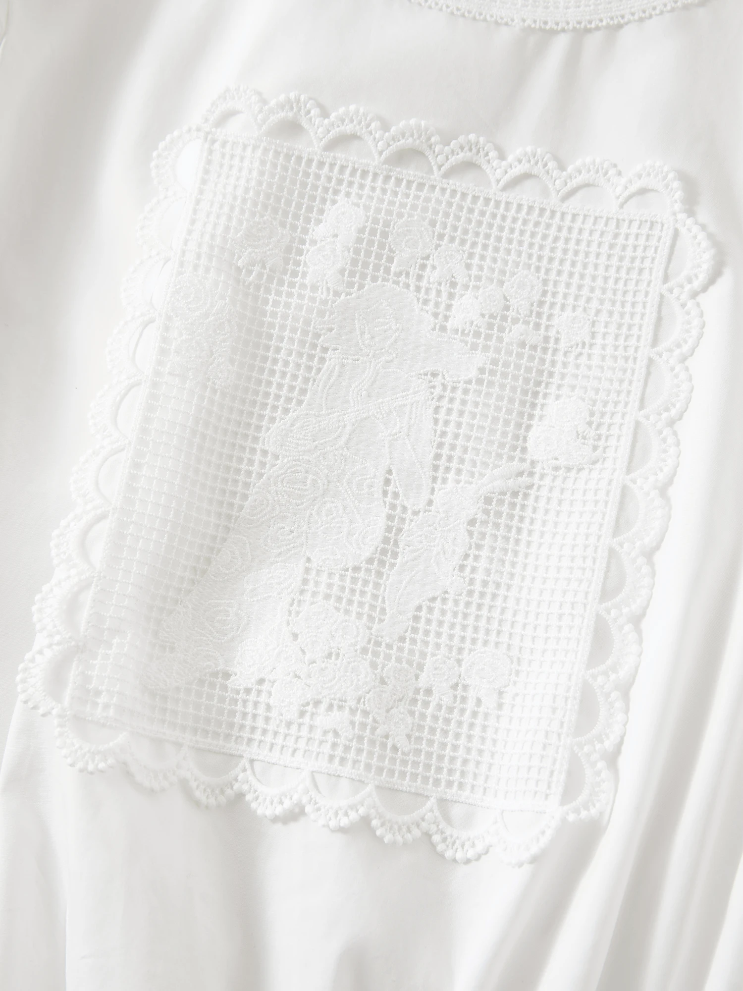 FSLE French Retro Puff Short Sleeve Round Neck Blouse for Women Summer Elegant Ins Chic Cropped Tops Cotton White