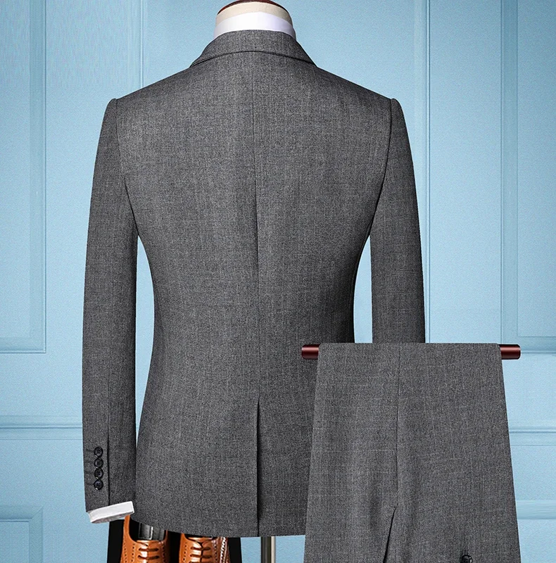Traje De Hombre Elegante (Blazer+Vest+Pants) Men's Fashion Business Casual Slim Fit Wedding Business Suit Elegant Man Suit 6XL