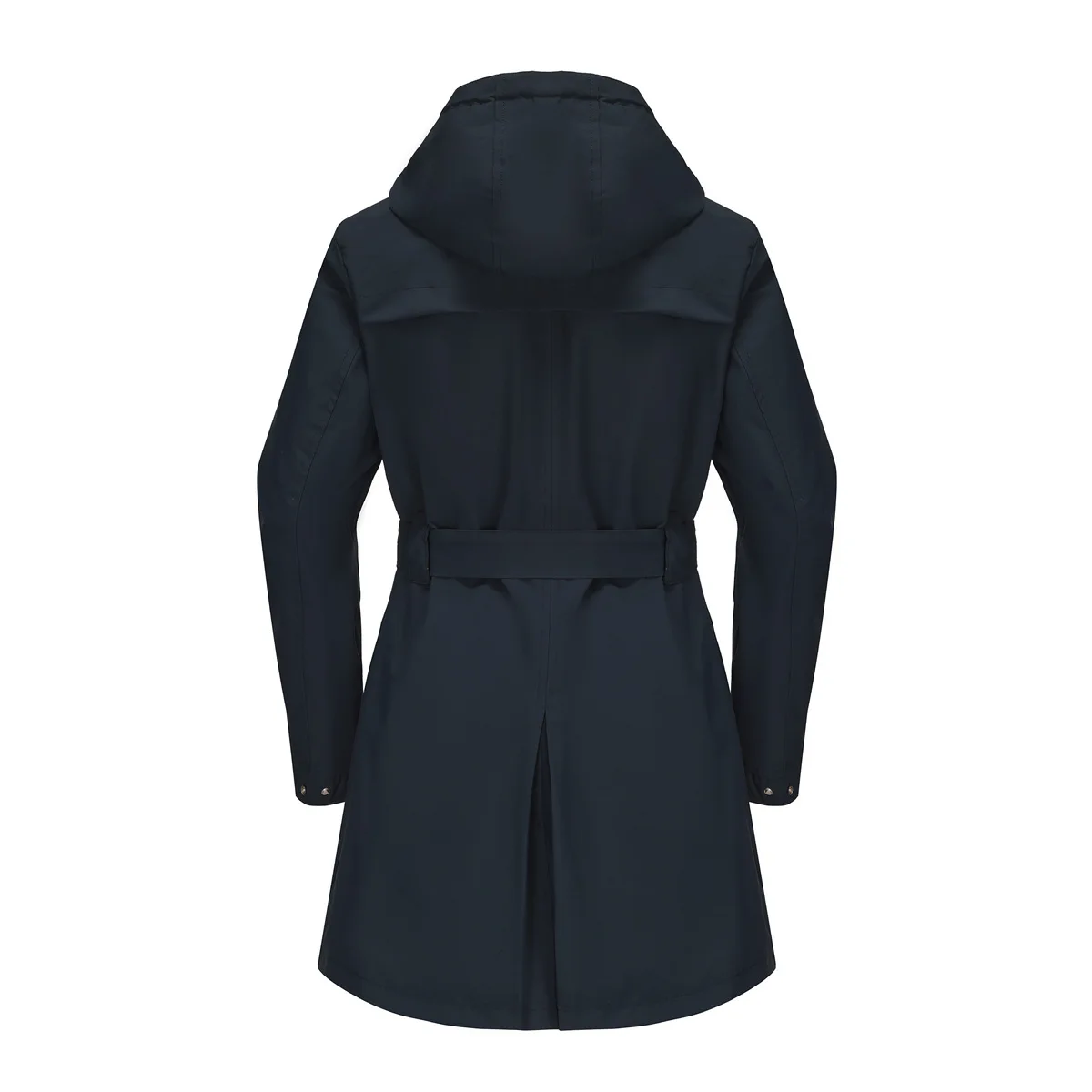 Spring Autumn New Hooded Water-repellent Jacket with Belt Thin Casual Loose Trench Coat Women Windbreaker