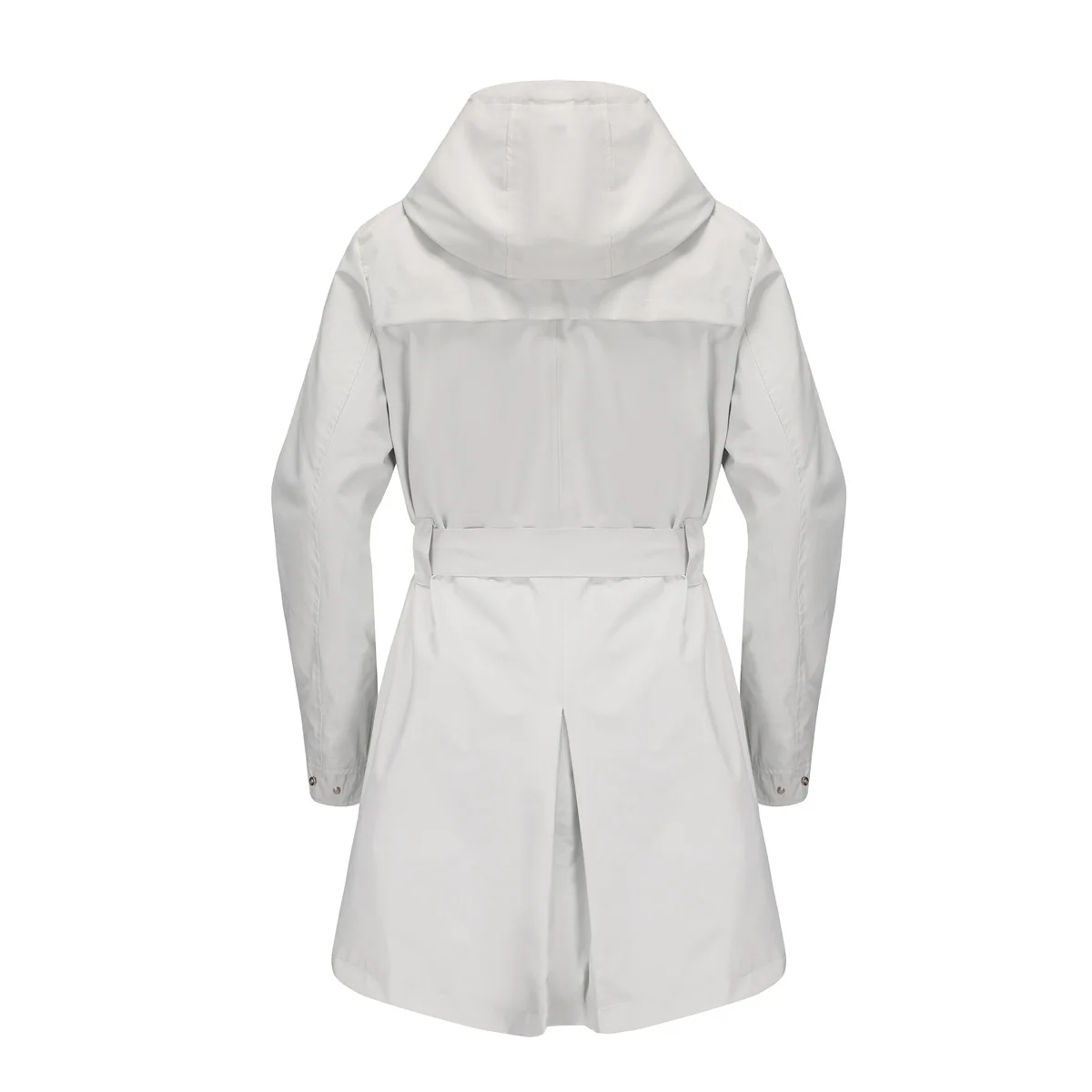 Spring Autumn New Hooded Water-repellent Jacket with Belt Thin Casual Loose Trench Coat Women Windbreaker