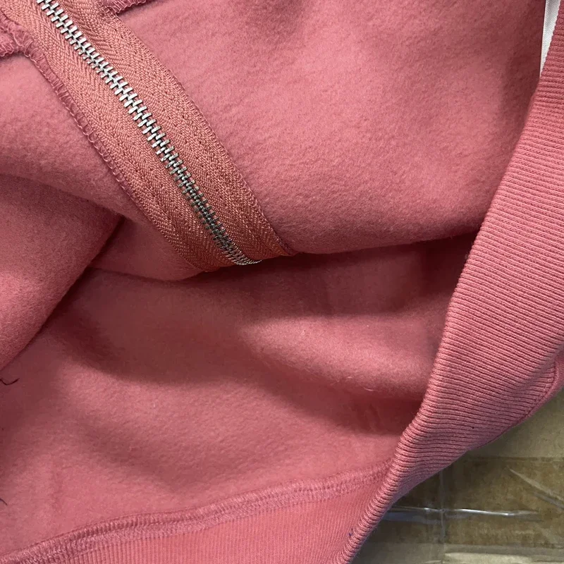 CACTUS JACK Jackets Real Photo Skull Print Pink Casual Hooded for Men Women Letter Embroide Casual Zipper Coat