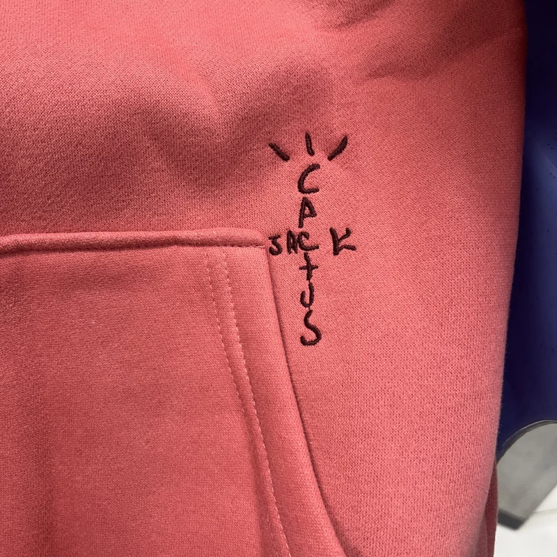 CACTUS JACK Jackets Real Photo Skull Print Pink Casual Hooded for Men Women Letter Embroide Casual Zipper Coat
