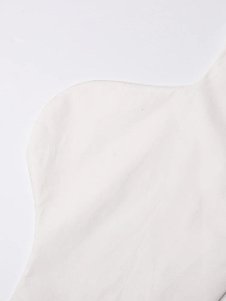 TWOTWINSTYLE Solid Two Piece Set Womens Lapel Sleeveless Vest Round Neck Puff Sleeve Shawl Slim Sets Female Clothes 2022 Fashion