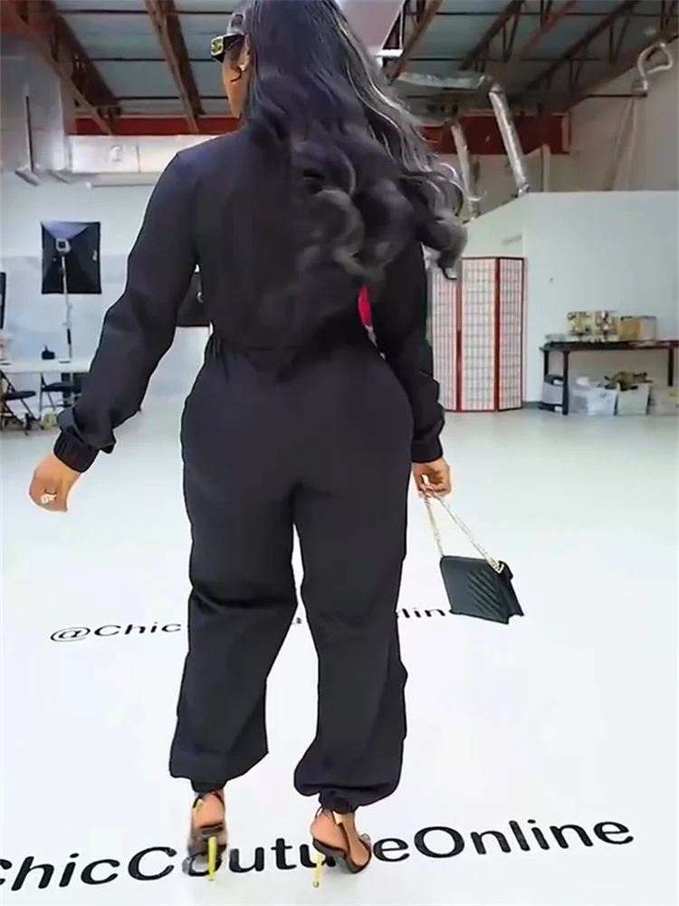 Wmstar Women Jumpsuit S-2XL Solid One Piece Outfits Zipper Cargo Bodysuit Fashion New in Fall Clothes Wholesale Drop Shipping