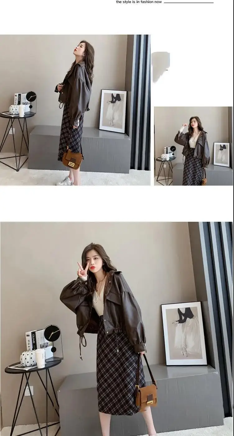 New Autumn Winter Faux Leather Jacket Women Oversize PU Coat Loose Casual Streetwear Female Cardigan