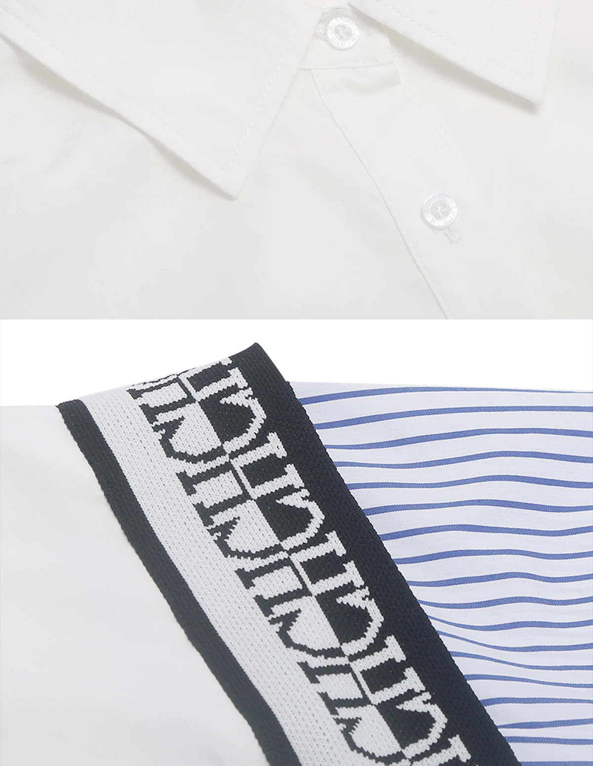 CHCH New Women's Casual Shirt Comfortable Simple Striped Patchwork Blue And White Classic Retro Spring Autumn Long Sleeve Top