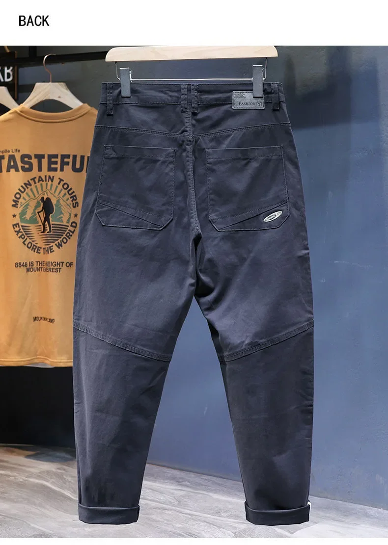 Mens Baggy Pants Harem Loose Fit Stretch Men Casual Pants Patchwork Fashion Men's Clothing Trousers Oversized Tapered Man Kpop