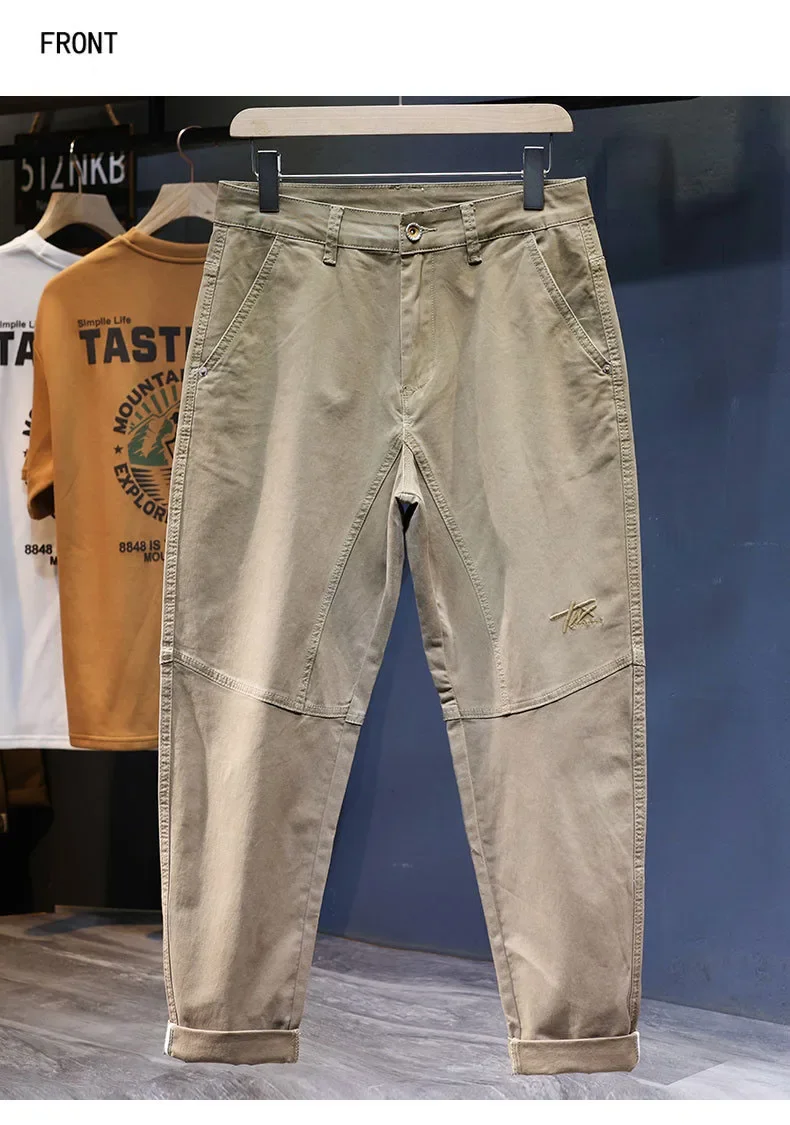 Mens Baggy Pants Harem Loose Fit Stretch Men Casual Pants Patchwork Fashion Men's Clothing Trousers Oversized Tapered Man Kpop
